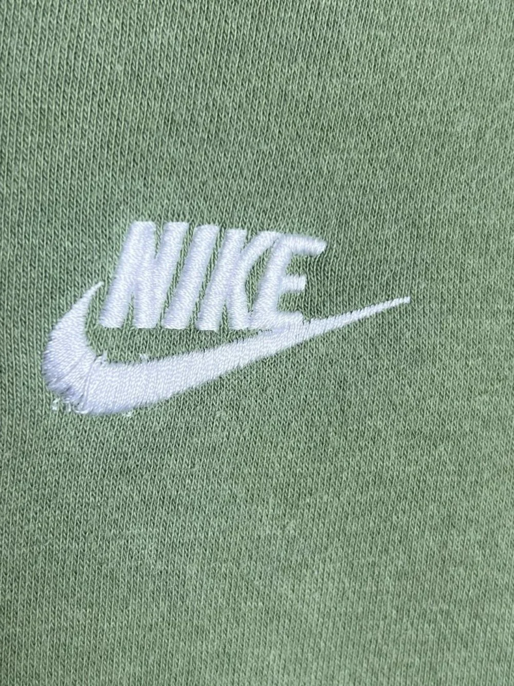 Nike Club Fleece Hoodie Sage Green Embroidered Minimalist